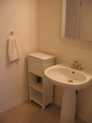 Newly updated bathroom fixtures