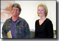 SWE member Heather Matteson with Mike Lujan
